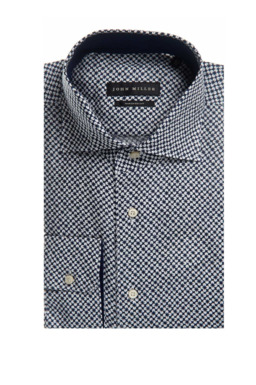 Фото рубашки Прямой силуэт Рубашка JOHN MILLER, цвет синий